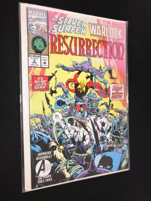 THE SILVER SURFER WARLOCK RESURRECTION MARVEL COMICS 30 YEARS AVENGERS ASSEMBLE
