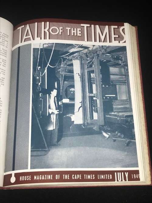 TALK OF THE TIMES - HOUSE MAGAZINE OF THE CAPE TIMES LIMITED MARCH 1949 - APRIL 1950