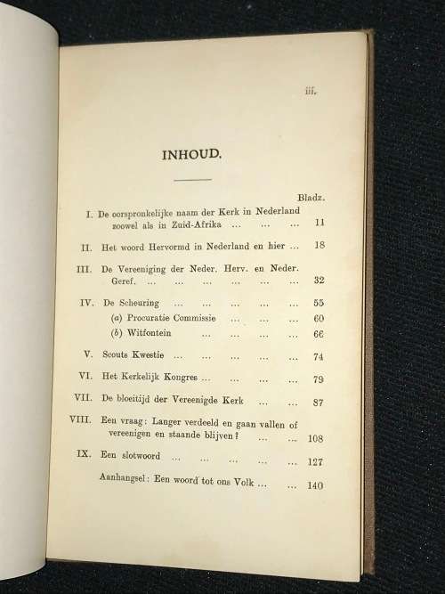 EEN TERUGBLIK OP KERKELIJKE EN GODSDIENSTIGE TOESTANDEN IN DE TRANSVAAL DOOR H.S. BOSMAN 1923