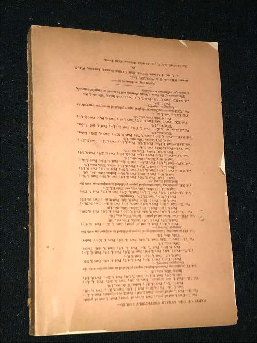ANNALS OF THE SA MUSEUM VOLUME XXIII OCT 1926