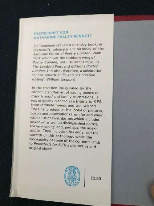 FESTSCHRIFT FOR KATHARINE FALLEY BENNETT - LYREBIRD PRESS
