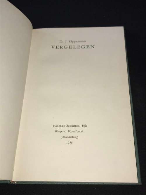 VERGELEGEN DEUR D.J. OPPEERMAN
