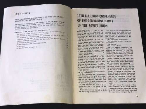 INFORMATION BULLETIN - 19TH ALL UNION CONFERENCE OF THE COMMUNIST PARTY OF THE SOVIET UNION 1988