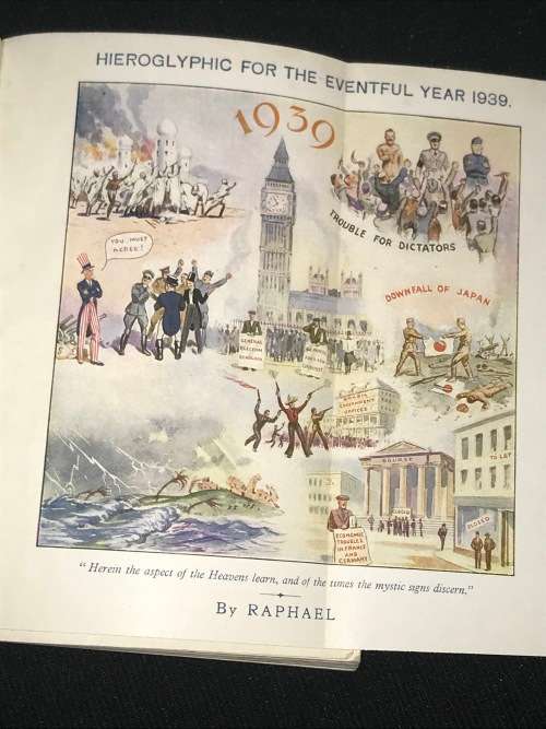 RAPHAEL`S ALMANAC PROPHETIC MESSENGER AND WEATHER GUIDE 1939