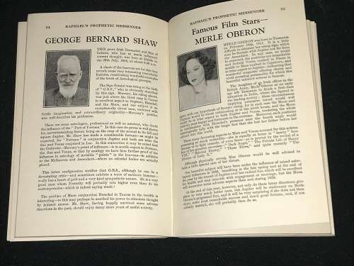 RAPHAEL`S ALMANAC PROPHETIC MESSENGER AND WEATHER GUIDE 1939