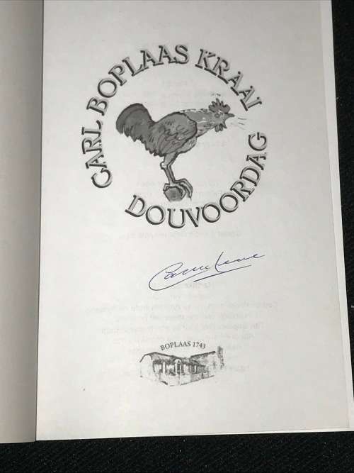 BOPLAAS KRAAI BY CARL DOUVOORDAG INSCRIBED BY AUTHOR