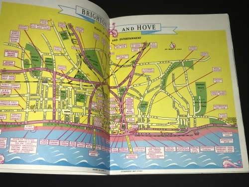 1970 VINTAGE TRAVEL GUIDE BRIGHTON AND HOVE