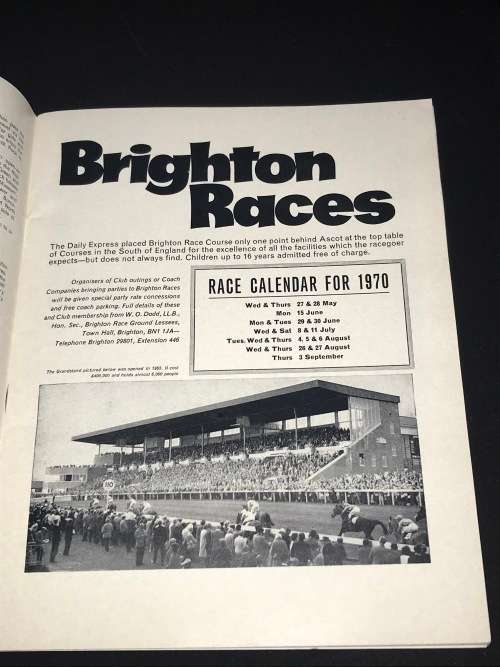 1970 VINTAGE TRAVEL GUIDE BRIGHTON AND HOVE