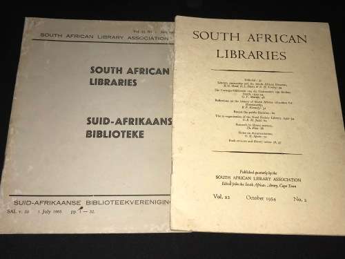 SOUTH AFRICAN LIBRARIES QUARTERLY - 1954 / 65
