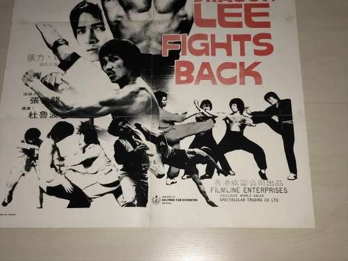 VINTAGE DRAGON LEE FIGHTS BACK POSTER HOLLYWOOD FILM DISTRIBUTORS PRETORIA