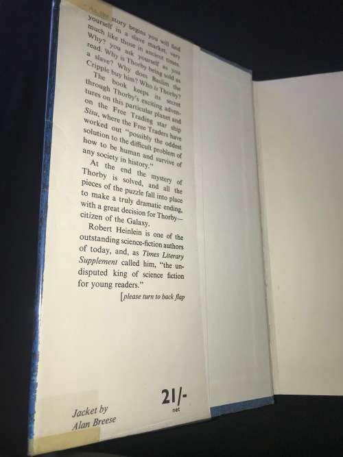 CITIZEN OF THE GALAXY A SCIENCE FICTION STORY BY ROBERT A. HEINLEIN 1958 EX-LIBRARY