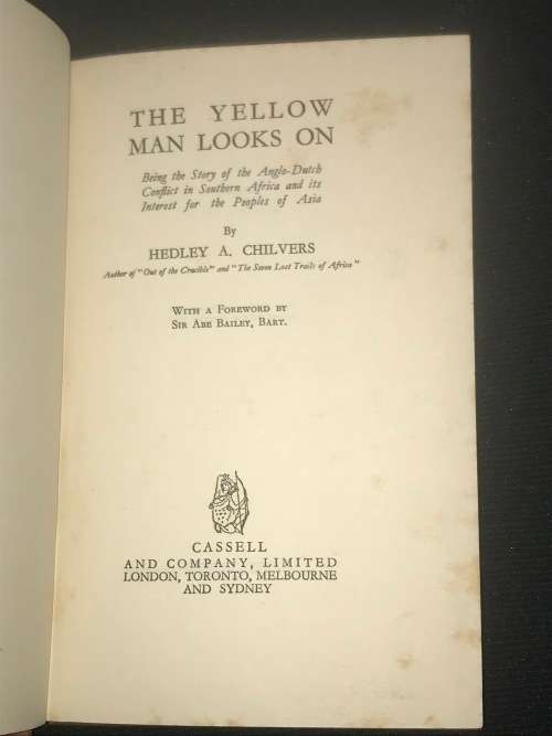 THE YELLOW MAN LOOKS ON BY HEDLEY A. CHILVERS