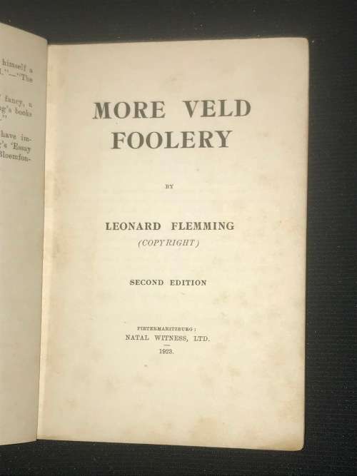 MORE VELD FOOLERY BY LEONARD FLEMMING 1923