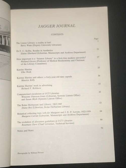 JAGGER JOURNAL NO.5 1984/1985