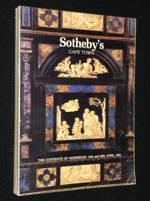 SOTHEBY`S CATALOGUE OF CONTENTS OF NEDERBURG APRIL 1982