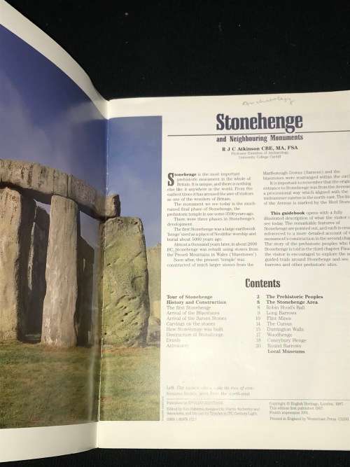 STONEHENGE AND NEIGHBOURING MONUMENTS BY ENGLISH HERITAGE