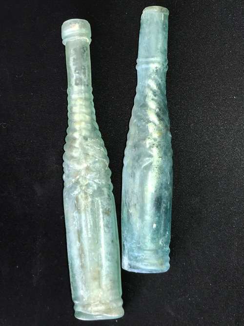 ANTIQUE BLUE BOTTLES