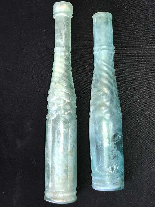 ANTIQUE BLUE BOTTLES