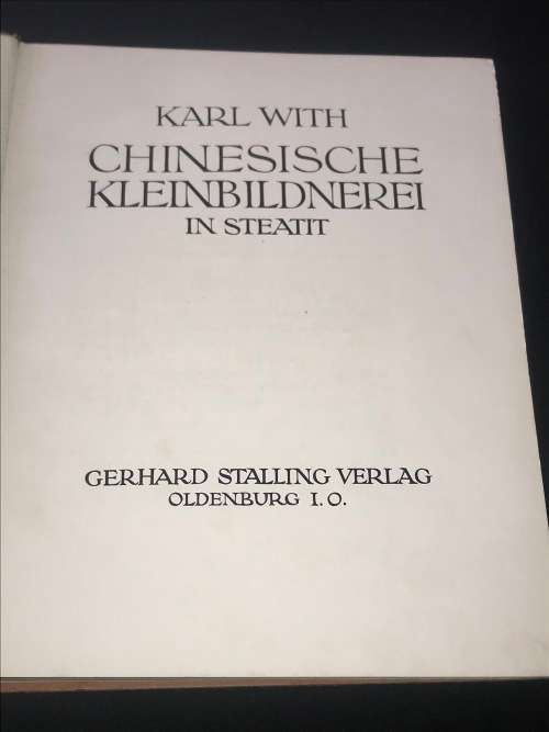 KARL WITH CHINESISCHE KLEINBILDNEREI IN STEATIT