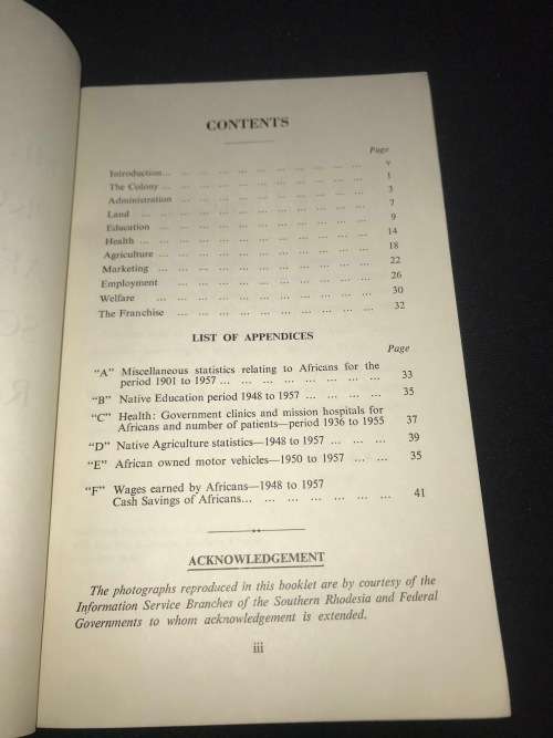 THE PROGRESS OF AFRICANS IN SOUTHERN RHODESIA