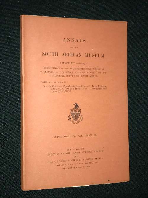 ANNALS OF THE SOUTH AFRICAN MUSEUM APRIL 30TH, 1921