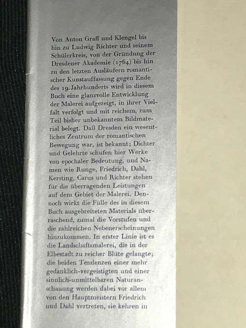 DIE MALEREI DER ROMANTIK IN DRESDEN H.J. NEIDHARD