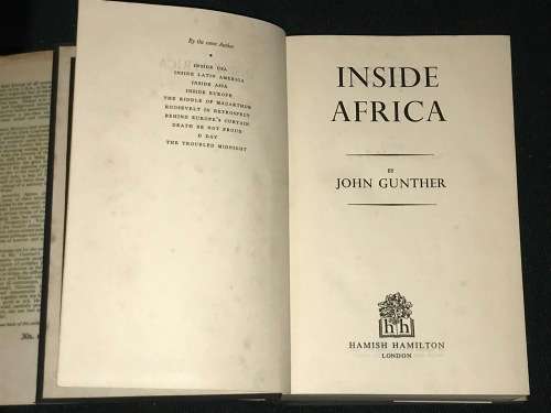 INSIDE AFRICA BY JOHN GUNTHER