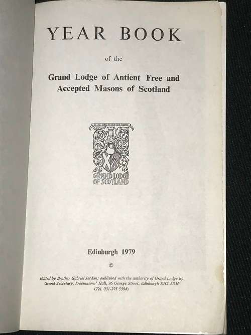 YEARBOOK OF THE GRAND LODGE OF THE ANTIENT FREE AND ACCEPTED MASONS OF SCOTLAND 1979