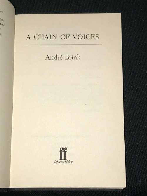 A CHAIN OF VOICES BY ANDRE P. BRINK