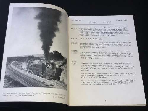 S.A. RAIL / SPOOR 1974