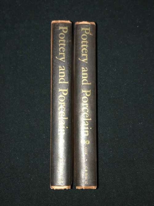 THE BOOK OF POTTERY AND PORCELAIN BY WARREN E. COX 2 VOLUMES