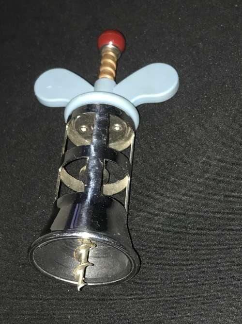 ALESSI ITALY INOX 18/10 CORK SCREW BOTTLE OPENER