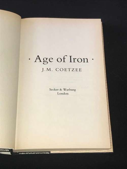 AGE OF IRON BY J.M. COETZEE