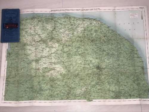 Bartholomew's New Reduced Survey Map for Tourists & Cyclists on Cloth