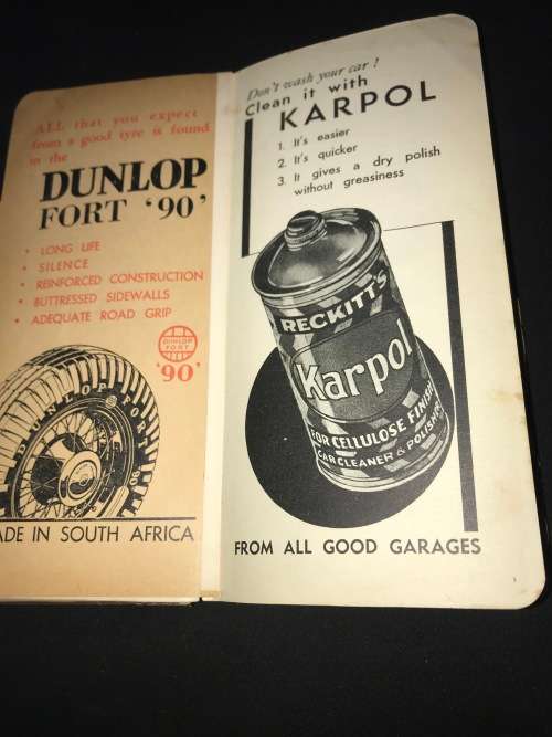 ROYAL AUTOMOBILE CLUB OF SOUTH AFRICA ROUTE BOOK EIGHTH EDITION 1936
