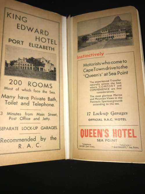 ROYAL AUTOMOBILE CLUB OF SOUTH AFRICA ROUTE BOOK EIGHTH EDITION 1936