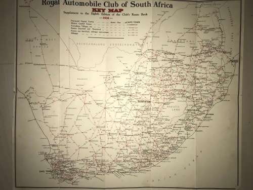 ROYAL AUTOMOBILE CLUB OF SOUTH AFRICA ROUTE BOOK EIGHTH EDITION 1936