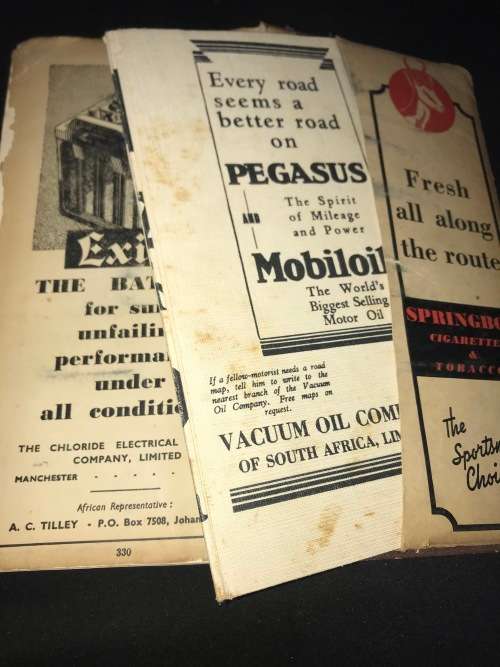 ROYAL AUTOMOBILE CLUB OF SOUTH AFRICA ROUTE BOOK EIGHTH EDITION 1936