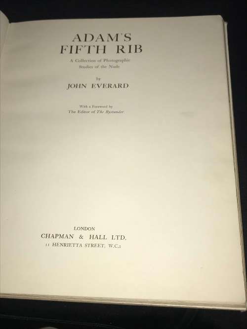 ADAM`S FIFTH RIB - JOHN EVERARD 1935 1ST PRINTING