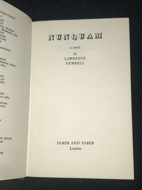 NUNQUAM BY LAWRENCE DURRELL