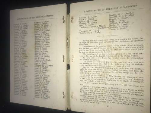 REMINISCENCES OF THE SIEGE OF LADYSMITH BY W.H. SMITH
