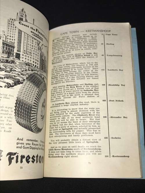 1952 THE AIR TRAVEL HANDBOOK FOR SOUTHERN AFRICA WITH COMPLIMENTS OF SOUTH AFRICAN AIRWAYS