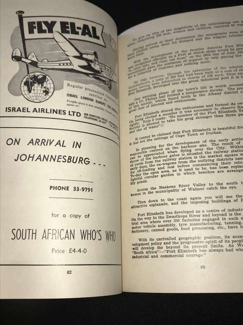1952 THE AIR TRAVEL HANDBOOK FOR SOUTHERN AFRICA WITH COMPLIMENTS OF SOUTH AFRICAN AIRWAYS