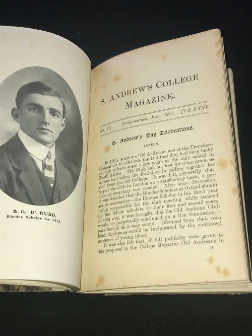 SAINT ANDREWS MAGAZINE VOL XXXV 1913 GRAHAMSTOWN
