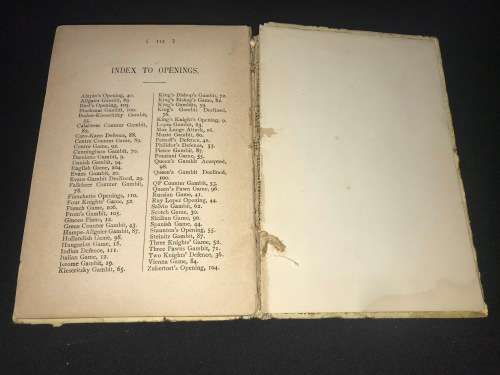 1908 CHESS OPENINGS FOR BEGINNERS BY REV E.E. CUNNINGTON