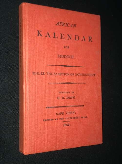 AFRICAN KALENDAR FOR MDCCCII COMPILED BY H.H. SMITH