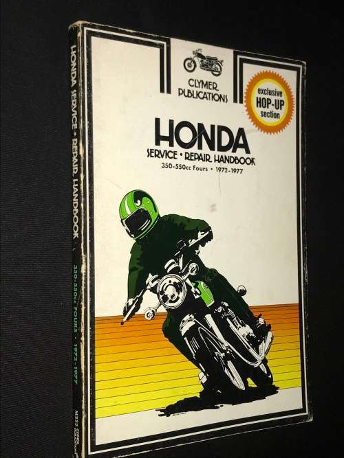 HONDA SERVICE - REPAIR - HANDBOOK 350 - 550 CC FOURS 1972 - 1977 CLYMER PUBLICATIONS