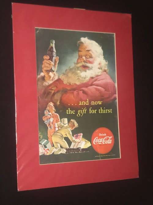 1950`S COCA-COLA OLD SANTA ADVERTISEMENT