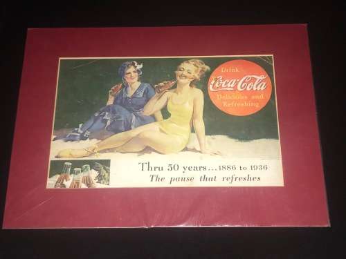 1936 COCA-COLA 1886 - 1936  ADVERTISEMENT