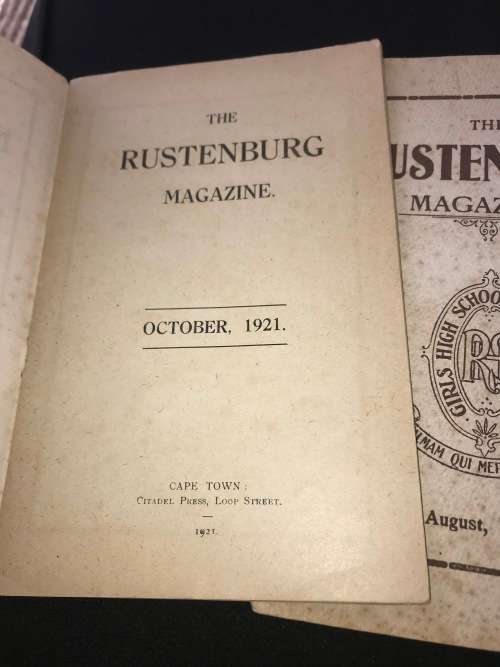 THE RUSTENBURG GIRLS HIGH SCHOOL MAGAZINES 1918, 1921, 1922